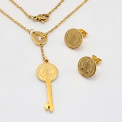 Stainless steel jewelry set, necklace and earrings wholesale