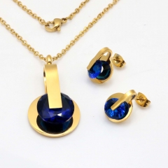 Stainless steel jewelry set, necklace and earrings wholesale