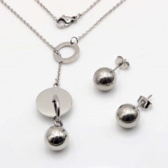 Stainless steel jewelry set, necklace and earrings wholesale