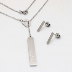 Stainless steel jewelry set, necklace and earrings wholesale