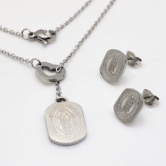 Stainless steel jewelry set, necklace and earrings wholesale