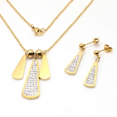 Stainless steel jewelry set, necklace and earrings wholesale