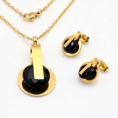 Stainless steel jewelry set, necklace and earrings wholesale