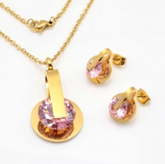 Stainless steel jewelry set, necklace and earrings wholesale