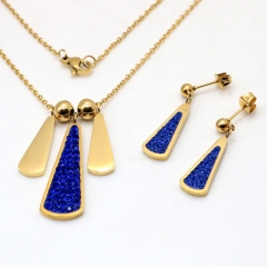Stainless steel jewelry set, necklace and earrings wholesale