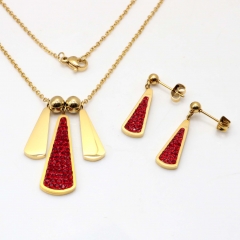 Stainless steel jewelry set, necklace and earrings wholesale