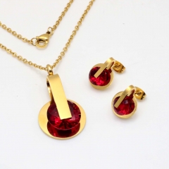 Stainless steel jewelry set, necklace and earrings wholesale
