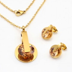 Stainless steel jewelry set, necklace and earrings wholesale