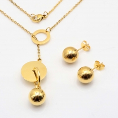 Stainless steel jewelry set, necklace and earrings wholesale