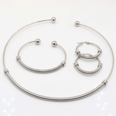 Stainless steel jewelry set, necklace and earrings and bracelet wholesale