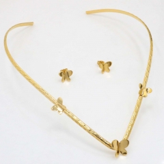 Stainless steel jewelry set, necklace and earrings wholesale