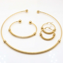 Stainless steel jewelry set, necklace and earrings and bracelet wholesale