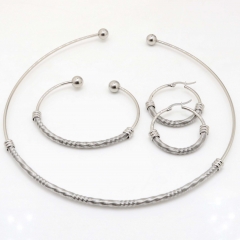 Stainless steel jewelry set, necklace and earrings and bracelet wholesale