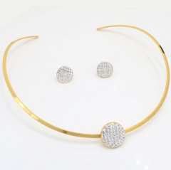Stainless steel jewelry set, necklace and earrings wholesale