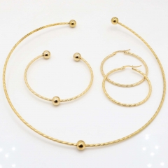 Stainless steel jewelry set, necklace and earrings and bracelet wholesale