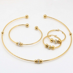 Stainless steel jewelry set, necklace and earrings and bracelet wholesale
