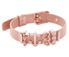 Stainless steel mesh bracelet + Alloy accessories Keeper woman bracelet