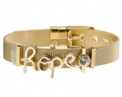 Stainless steel mesh bracelet + Alloy accessories Keeper woman bracelet