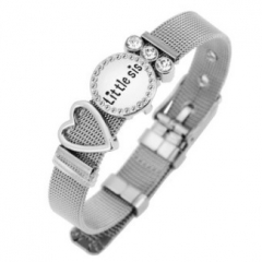 Stainless steel mesh bracelet + Alloy accessories Keeper woman bracelet