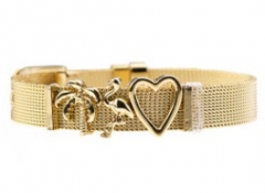Stainless steel mesh bracelet + Alloy accessories Keeper woman bracelet