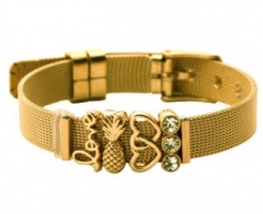 Stainless steel mesh bracelet + Alloy accessories Keeper woman bracelet