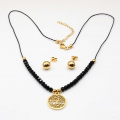 Stainless steel jewelry set, necklace and earrings wholesale