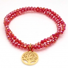 Stainless steel women's jewelry beaded bracelet wholesale