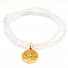 Stainless steel women's jewelry beaded bracelet wholesale