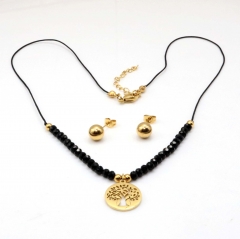 Stainless steel jewelry set, necklace and earrings wholesale