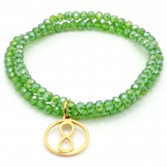 Stainless steel women's jewelry beaded bracelet wholesale