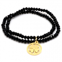 Stainless steel women's jewelry beaded bracelet wholesale