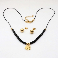 Stainless steel jewelry set, necklace and earrings wholesale