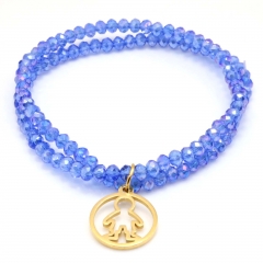 Stainless steel women's jewelry beaded bracelet wholesale