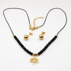 Stainless steel jewelry set, necklace and earrings wholesale