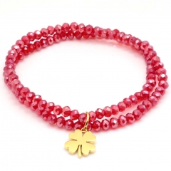Stainless steel women's jewelry beaded bracelet wholesale