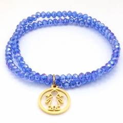 Stainless steel women's jewelry beaded bracelet wholesale