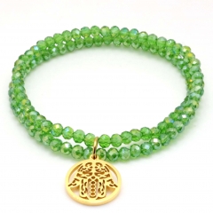 Stainless steel women's jewelry beaded bracelet wholesale