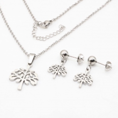 Stainless steel jewelry set, necklace and earrings wholesale