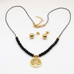 Stainless steel jewelry set, necklace and earrings wholesale