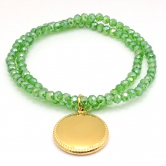Stainless steel women's jewelry beaded bracelet wholesale