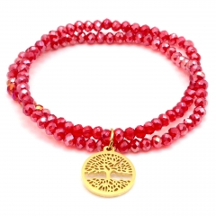 Stainless steel women's jewelry beaded bracelet wholesale