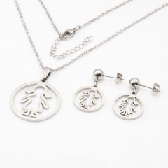 Stainless steel jewelry set, necklace and earrings wholesale