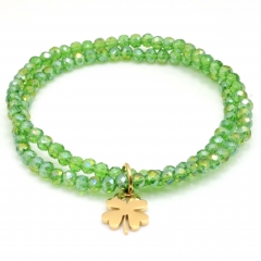Stainless steel women's jewelry beaded bracelet wholesale