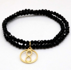 Stainless steel women's jewelry beaded bracelet wholesale