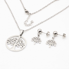 Stainless steel jewelry set, necklace and earrings wholesale