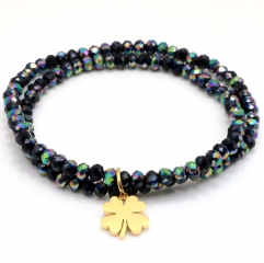 Stainless steel women's jewelry beaded bracelet wholesale