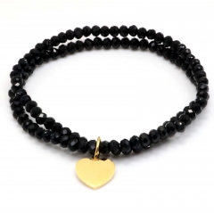 Stainless steel women's jewelry beaded bracelet wholesale