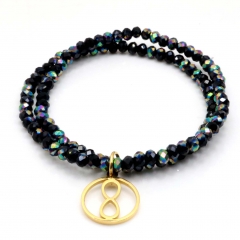 Stainless steel women's jewelry beaded bracelet wholesale