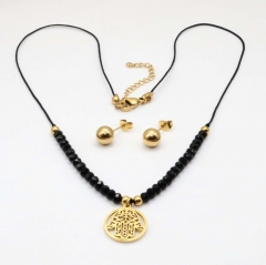 Stainless steel jewelry set, necklace and earrings wholesale