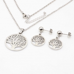 Stainless steel jewelry set, necklace and earrings wholesale